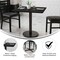 Emma and Oliver 30" Square Laminate Table Top with 18" Round Table Height Base